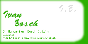 ivan bosch business card